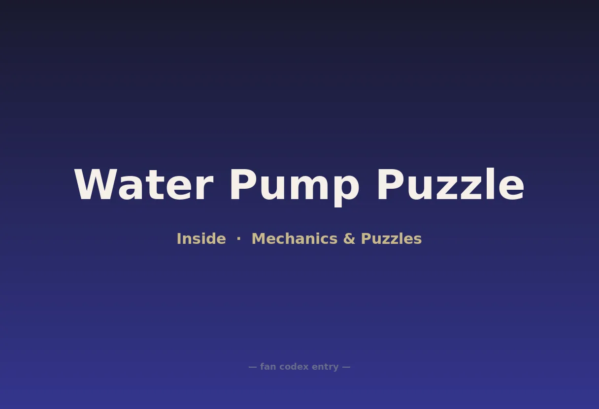 Water Pump Puzzle